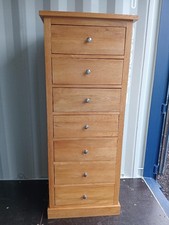 7 Drawer Solid Oak Tallboy