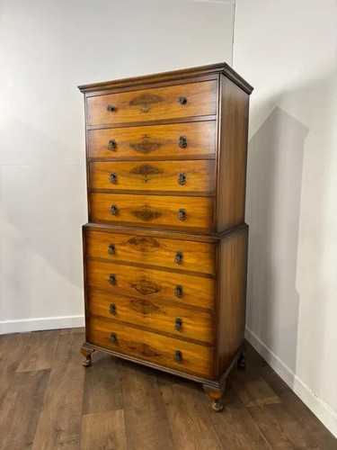 Vintage walnut chest - vintage,