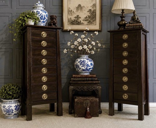 Pair vintage chinese - vintage, pier