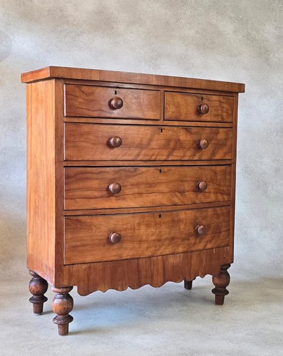 Victorian antique pine chest - antique,