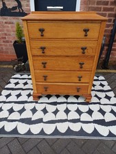 Vintage Mid Century Oak Chest