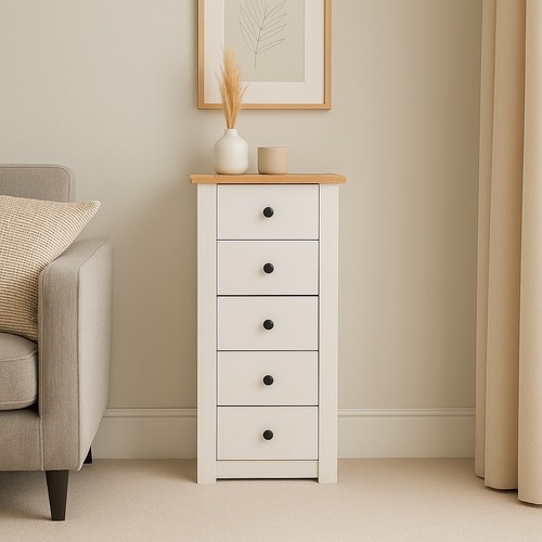 White tallboy chest drawers - chest, of