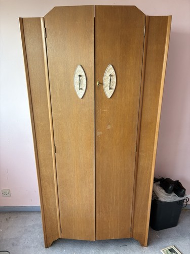 Vintage mid century wardrobe - wardrobe, &